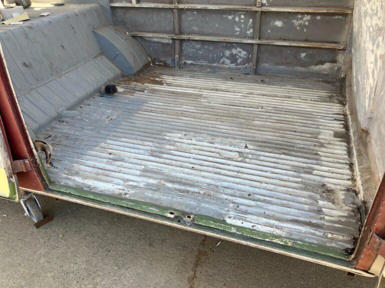 1966 21 window deluxe vw bus sheet metal prep for paint silver lining auto restoration