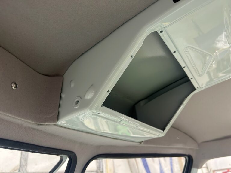 1963 23 window deluxe vw bus upholstery starts silver lining auto restoration