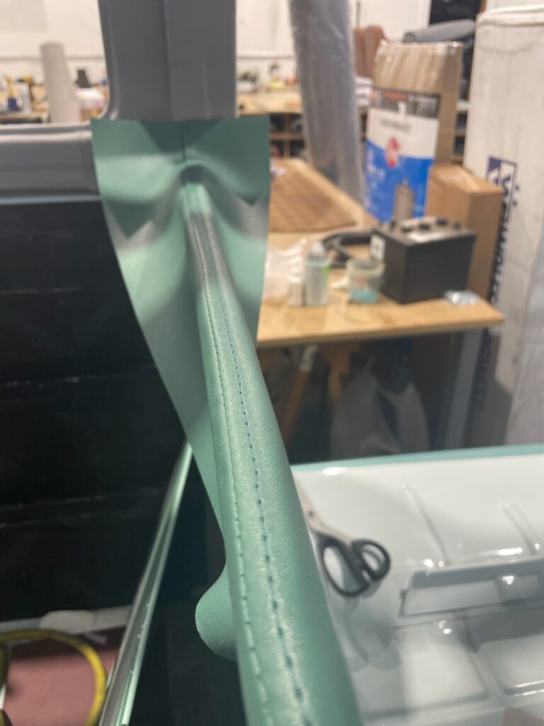 1963 23 window deluxe vw bus upholstery starts silver lining auto restoration