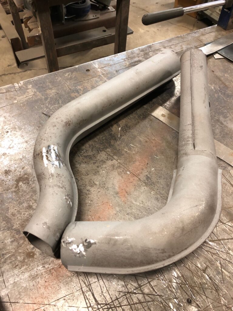 1965 21 window deluxe vw bus cargo door rust repair silver lining auto restoration oregon