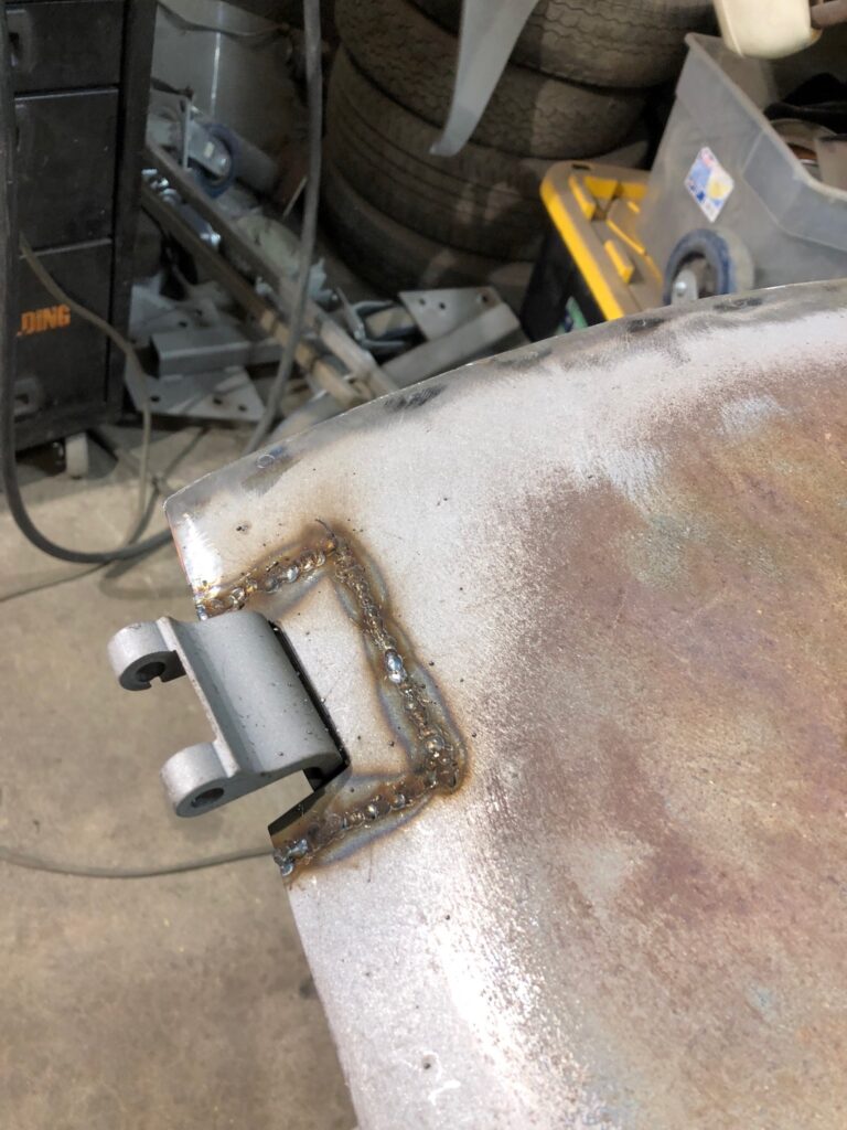 1965 21 window deluxe vw bus front door rust repair silver lining auto restoration oregon