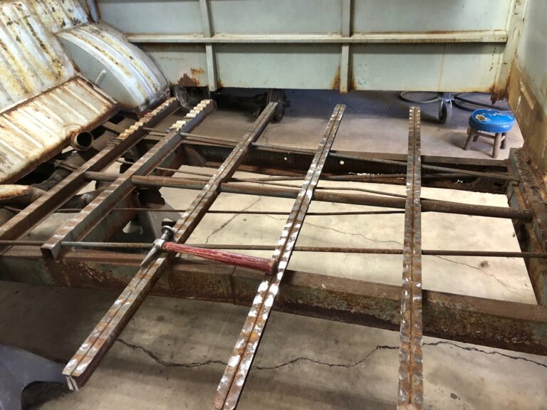 1965 21 window deluxe bus rust repair begins silver lining auto restoration oregon