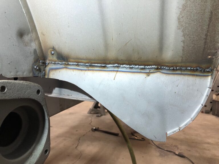 1965 21 window vw deluxe bus rust repair continues silver lining auto restoration oregon