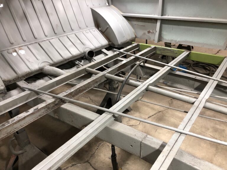 1965 21 window vw deluxe bus rust repair continues silver lining auto restoration oregon