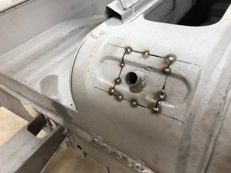 1965 21 window vw deluxe bus rust repair continues silver lining auto restoration oregon