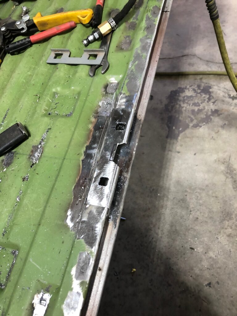 1965 21 window deluxe vw bus wheel well replacement silver lining auto restoration oregon