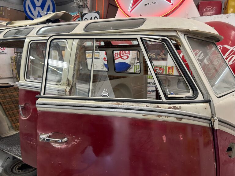 1966 21 window deluxe vw bus assembly continues silver lining auto restoration oregon
