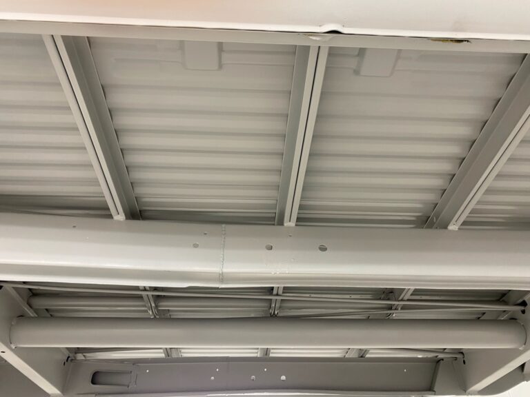 1966 vw microbus interior and underbody in primer silver lining auto restoration oregon