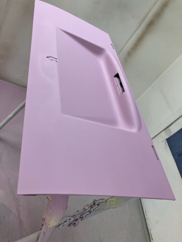 1966 vw microbus body in epoxy post body work silver lining auto restoration oregon