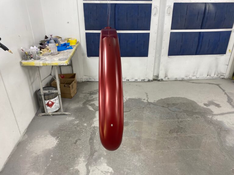 1959 vw panel bus bumpers in paint and safari window install silver lining auto restoration oregon