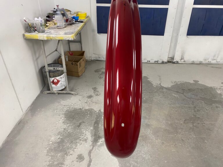 1959 vw panel bus bumpers in paint and safari window install silver lining auto restoration oregon