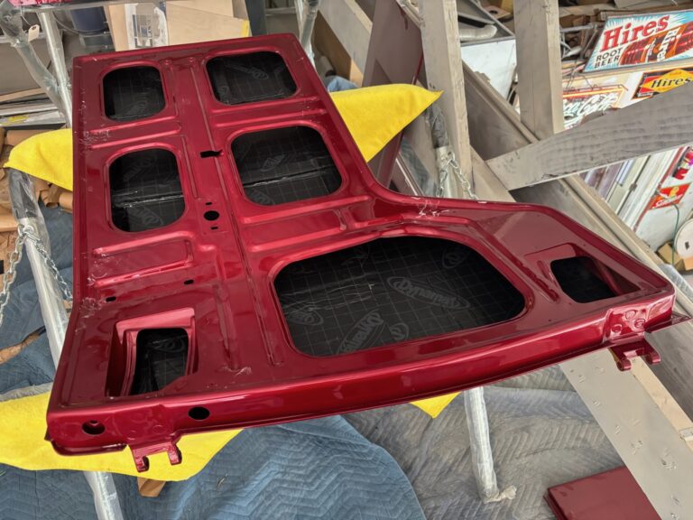 1959 vw panel bus sound deadening silver lining auto restoration oregon