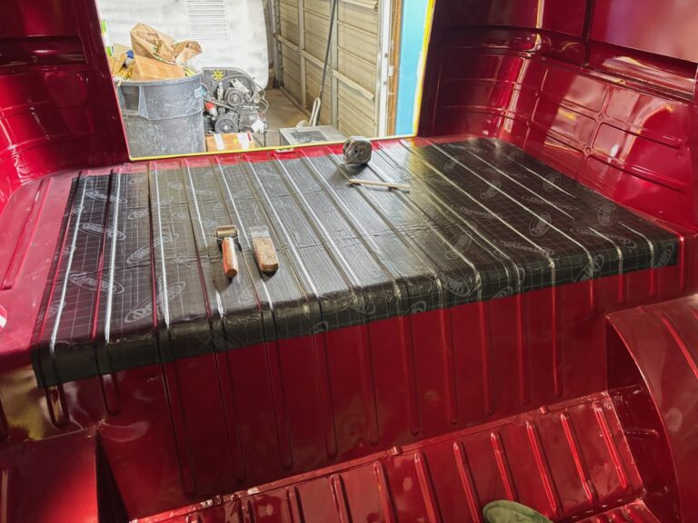 1959 vw panel bus sound deadening silver lining auto restoration oregon
