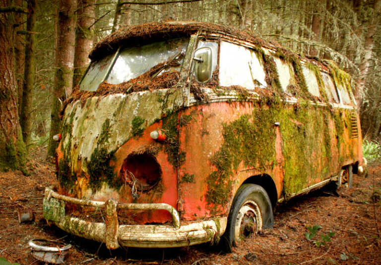 1961 23 window deluxe vw bus found in woods silver lining auto restoration