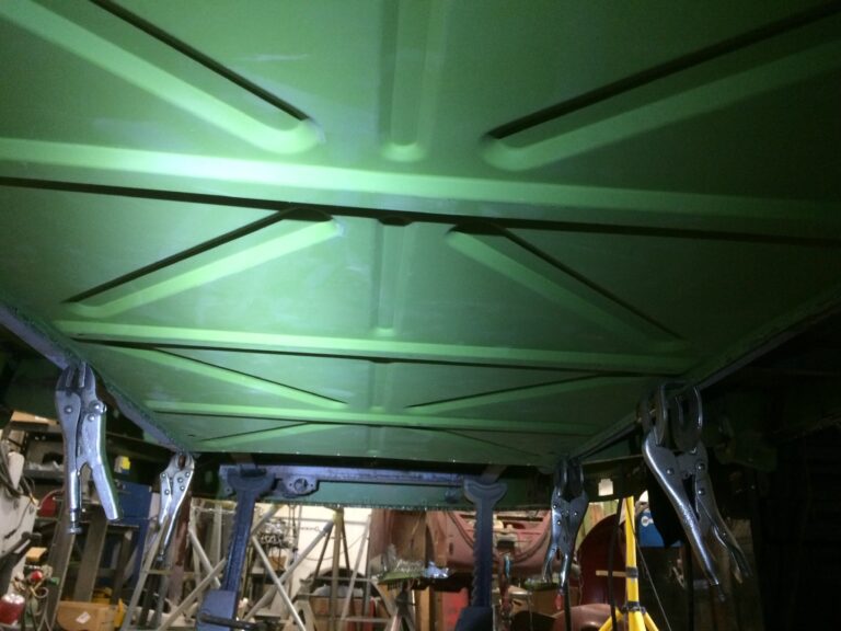 1963 23 window deluxe mouse grey belly pan replacement silver lining auto restoration oregon