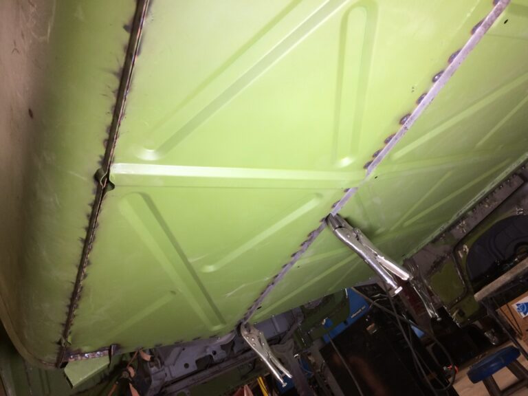 1963 23 window deluxe mouse grey belly pan replacement silver lining auto restoration oregon