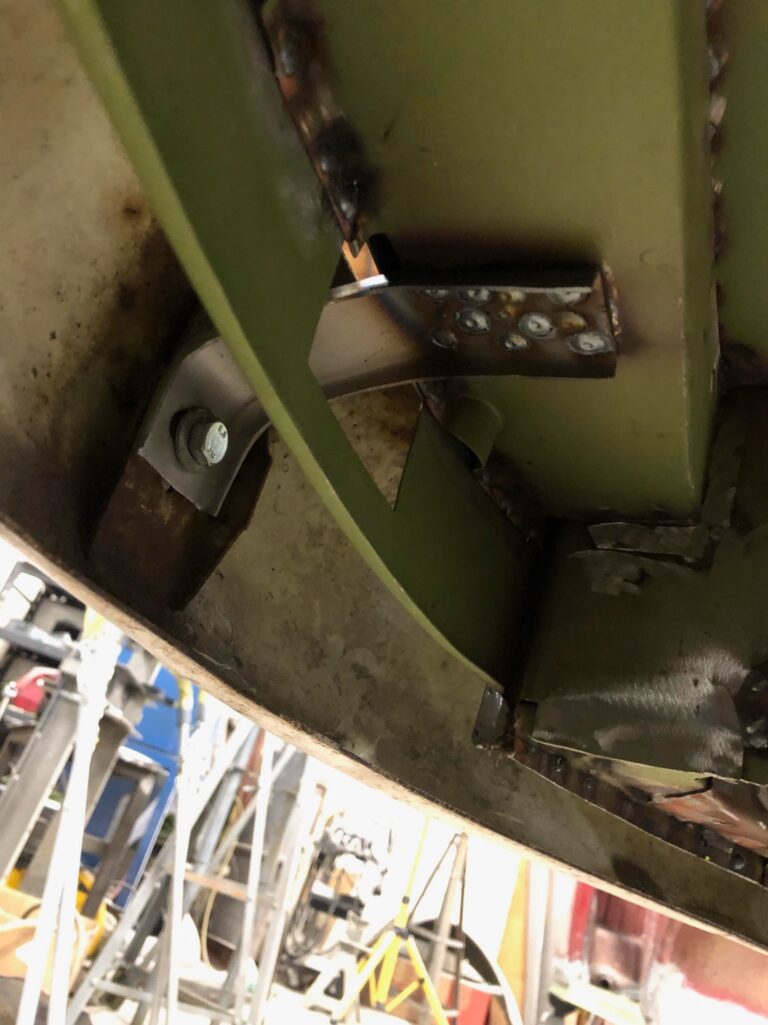 1963 23 window deluxe mouse grey bus bumper repair and fitment silver lining auto restoration oregon