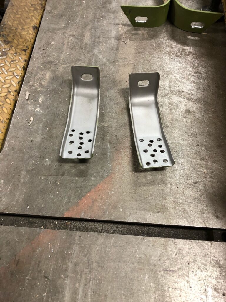 1963 23 window deluxe mouse grey bus bumper repair and fitment silver lining auto restoration oregon