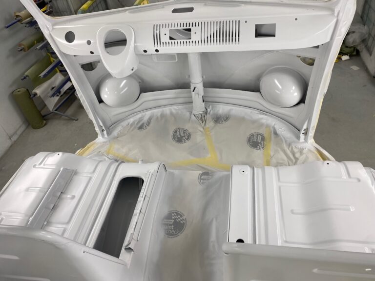 1963 23 window mouse grey deluxe interior in paint silver lining auto restoration oregon