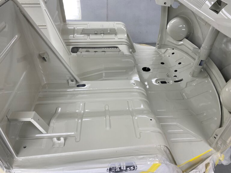 1963 23 window mouse grey deluxe interior in paint silver lining auto restoration oregon