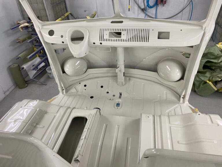 1963 23 window mouse grey deluxe interior in paint silver lining auto restoration oregon