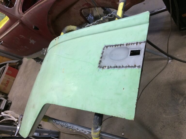 1963 23 window mouse grey deluxe bus bus in metal work and rust repair silver lining auto restoration oregon