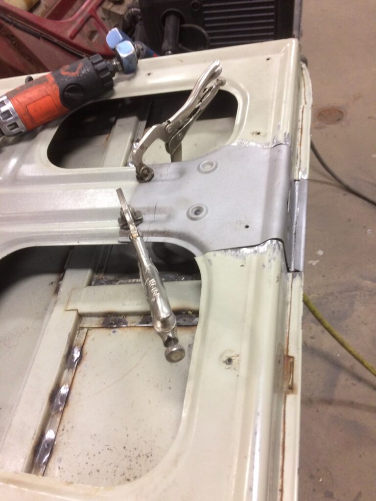 1963 23 window mouse grey deluxe bus bus in metal work and rust repair silver lining auto restoration oregon