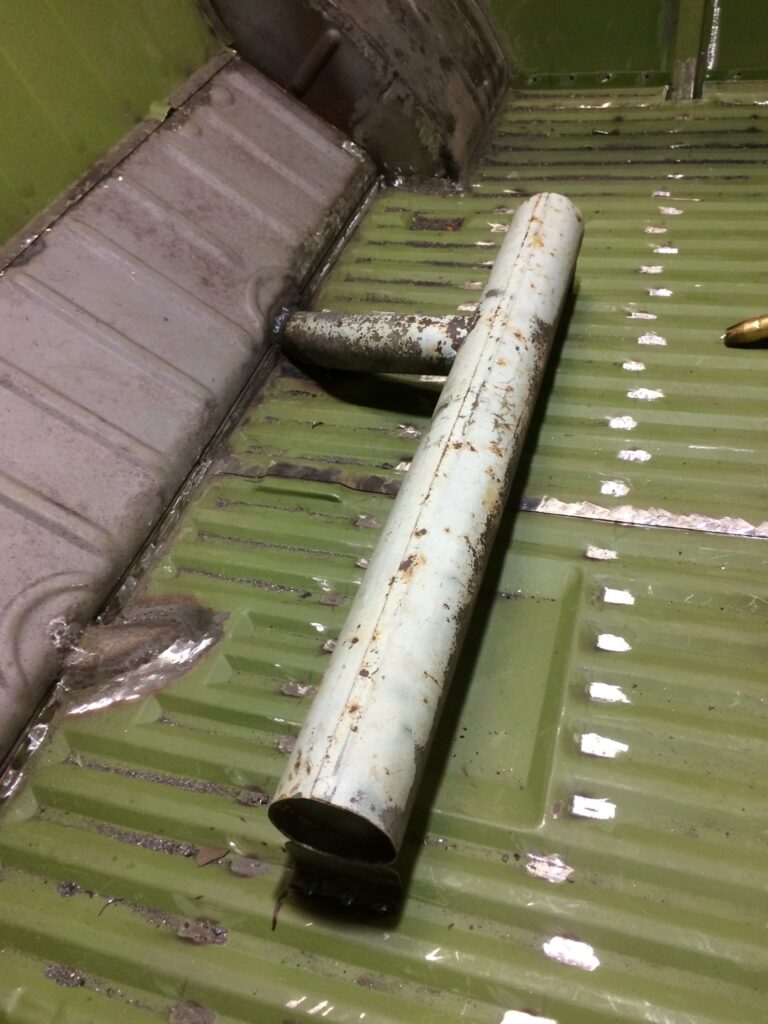 1963 23 window mouse grey deluxe bus bus in metal work and rust repair silver lining auto restoration oregon