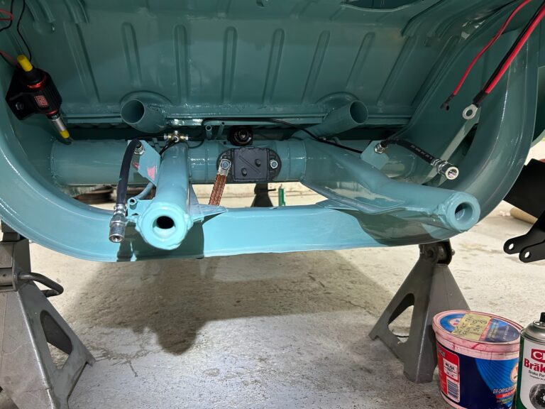 1963 23 window deluxe vw bus transaxle install silver lining auto restoration oregon