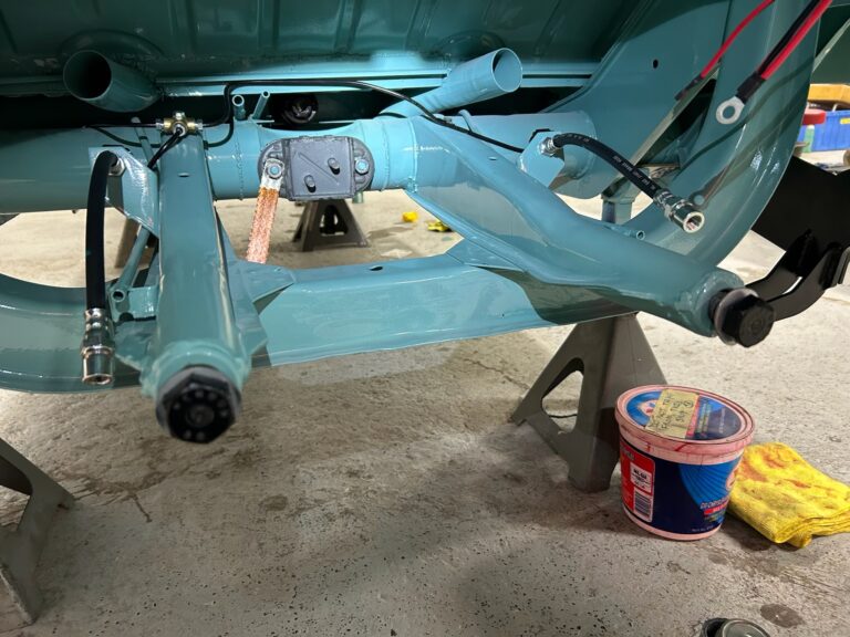 1963 23 window deluxe vw bus transaxle install silver lining auto restoration oregon