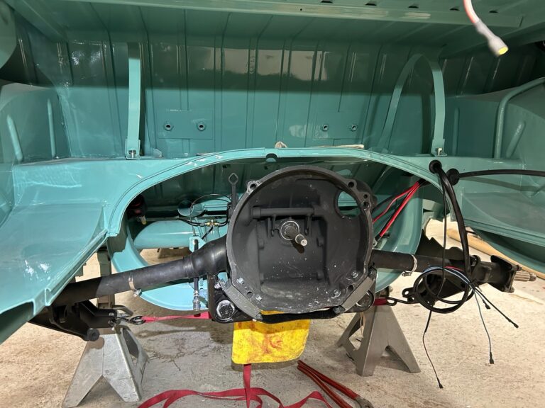 1963 23 window deluxe vw bus transaxle install silver lining auto restoration oregon