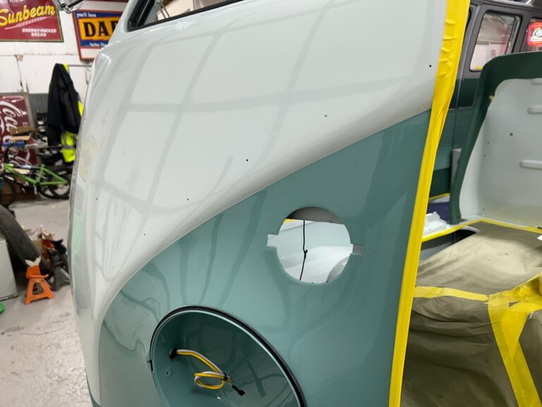 1963 23 window deluxe vw bus turn signal and taillight install silver lining auto restoration