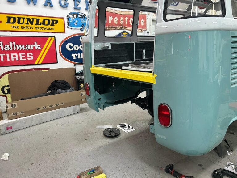 1963 23 window deluxe vw bus turn signal and taillight install silver lining auto restoration