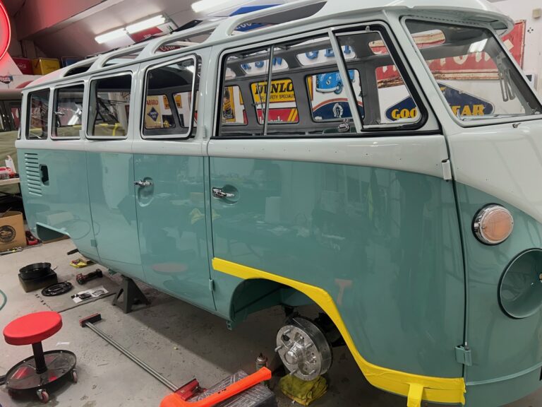 1963 23 window deluxe vw bus turn signal and taillight install silver lining auto restoration