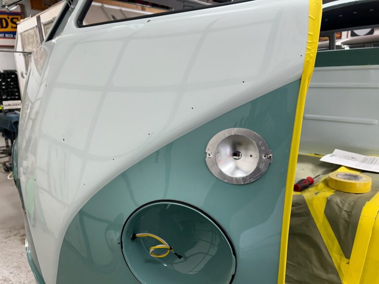 1963 23 window deluxe vw bus turn signal and taillight install silver lining auto restoration