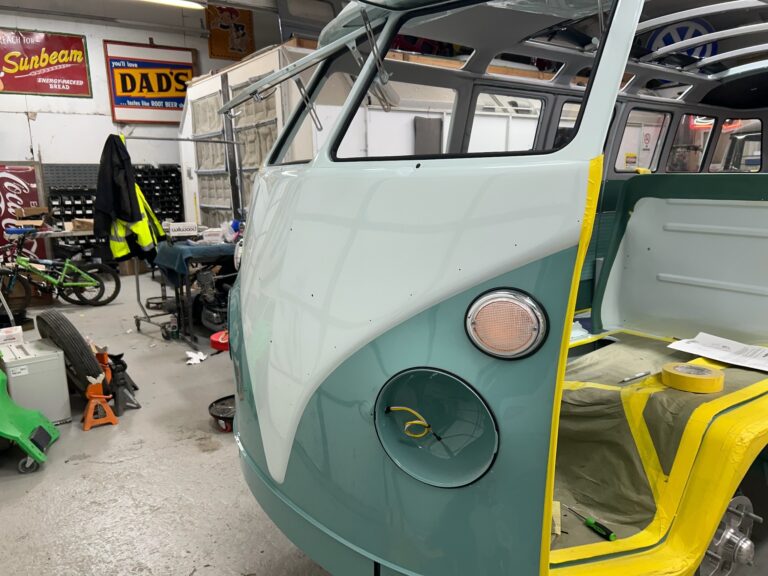 1963 23 window deluxe vw bus turn signal and taillight install silver lining auto restoration