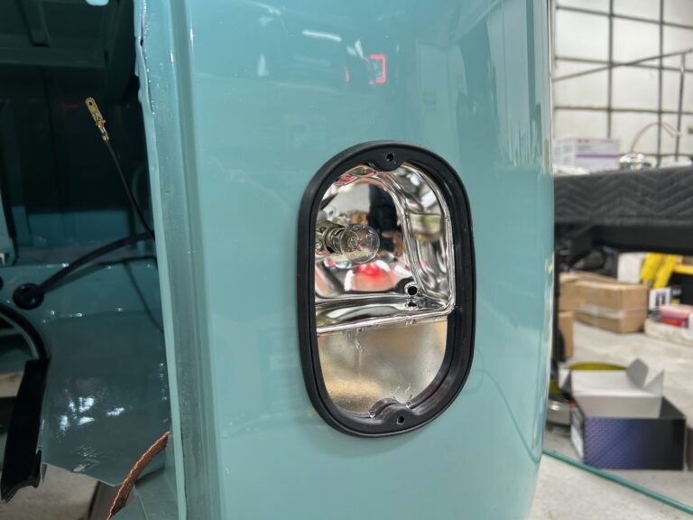 1963 23 window deluxe vw bus turn signal and taillight install silver lining auto restoration
