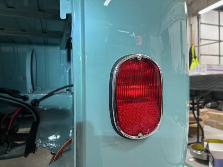 1963 23 window deluxe vw bus turn signal and taillight install silver lining auto restoration