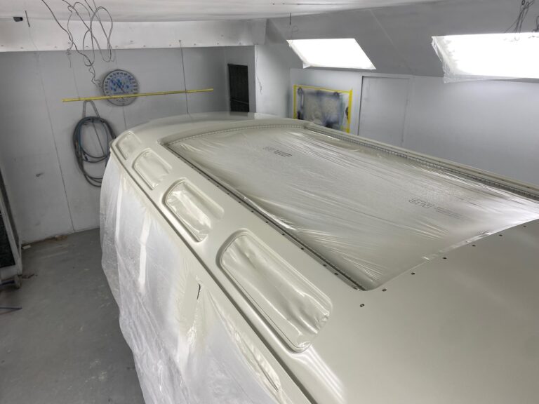 1963 23 window mouse grey deluxe bus roof in paint silver lining auto restoration oregon