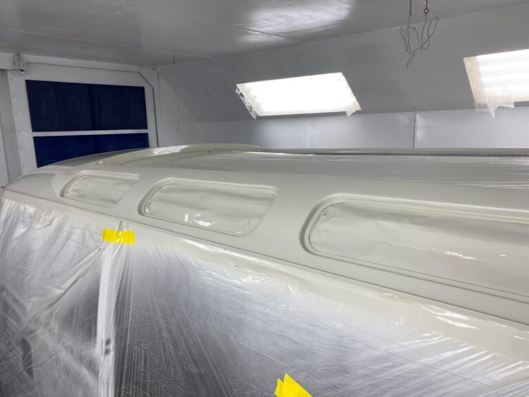 1963 23 window mouse grey deluxe bus roof in paint silver lining auto restoration oregon