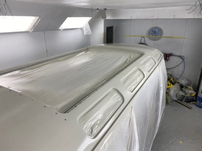 1963 23 window mouse grey deluxe bus roof in paint silver lining auto restoration oregon