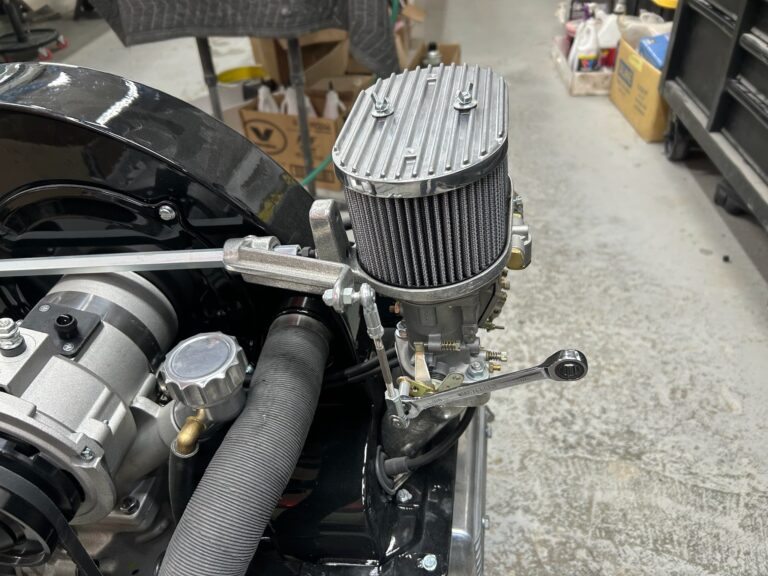 1963 23 window deluxe vw bus engine install silver lining auto restoration oregon