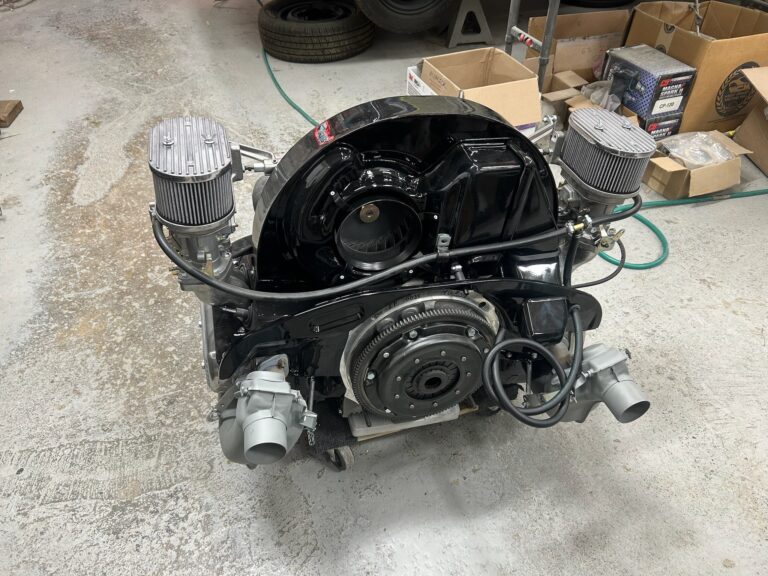 1963 23 window deluxe vw bus engine install silver lining auto restoration oregon