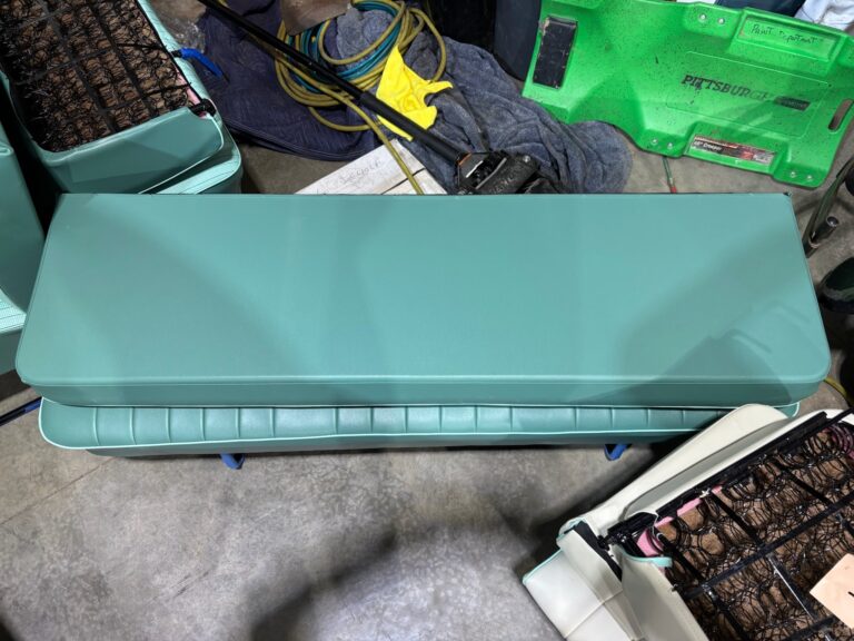 1963 23 window deluxe vw bus interior install continued silver lining auto restoration oregon