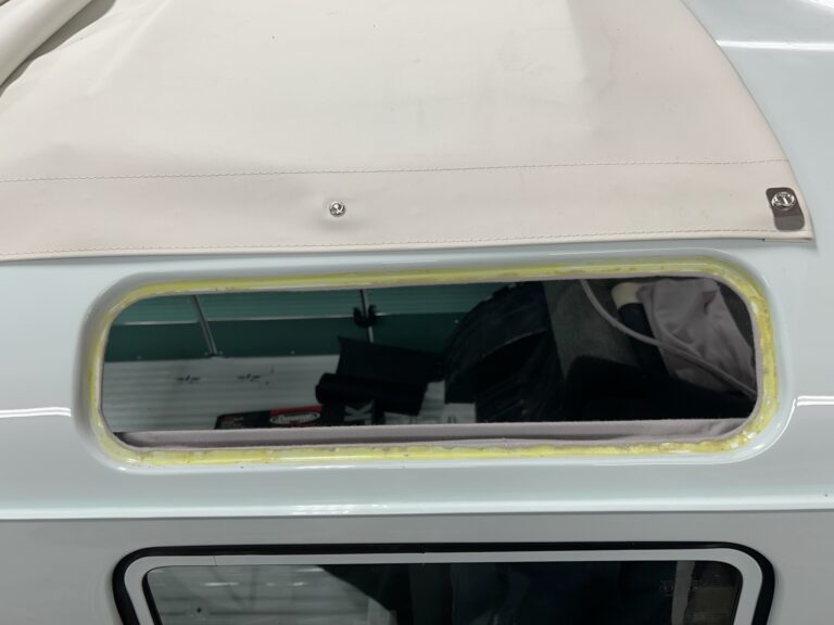 1963 23 window deluxe vw bus skylight window install silver lining auto restoration oregon