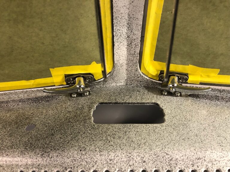 1966 microbus vw bus safari window installation silver lining auto restoration oregon