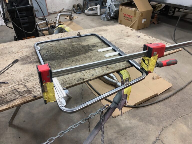 1966 microbus vw bus safari window installation silver lining auto restoration oregon