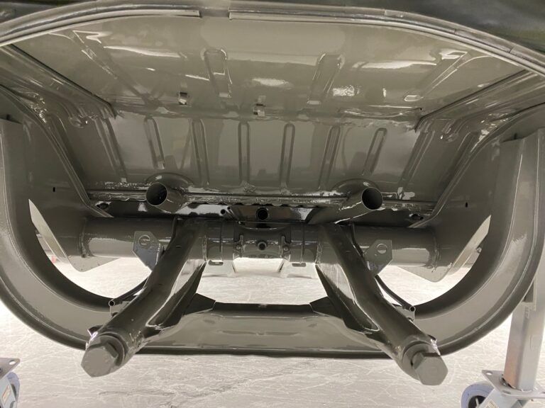 1963 23 window mouse grey deluxe bus under body in paint silver lining auto restoration oregon