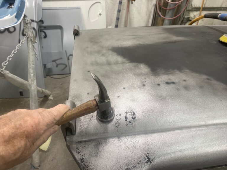 1955 vw beetle std rust repair silver lining auto restoration oregon