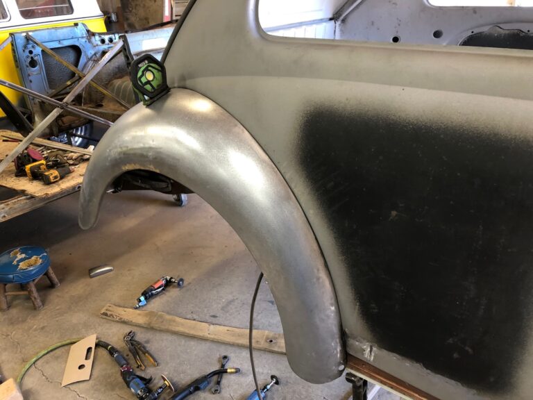 1955 vw beetle std rust repair silver lining auto restoration oregon